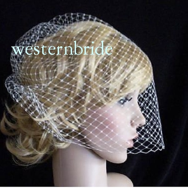 Sweet home Alabama  Ivory Birdcage veil . Full veil made with Russian net . With comb ready to wear.