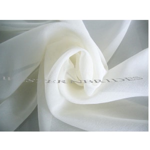 CHIFFON WEDDING CAPE Beaded edge with pearls and crystals white or ivory