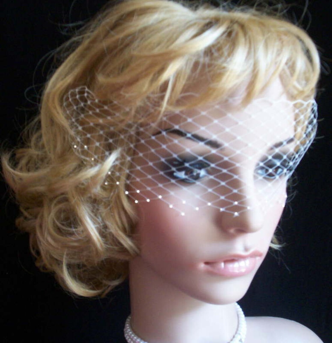 CRYSTAL VEIL. Eye cover veil. style. Decorated with Etsy
