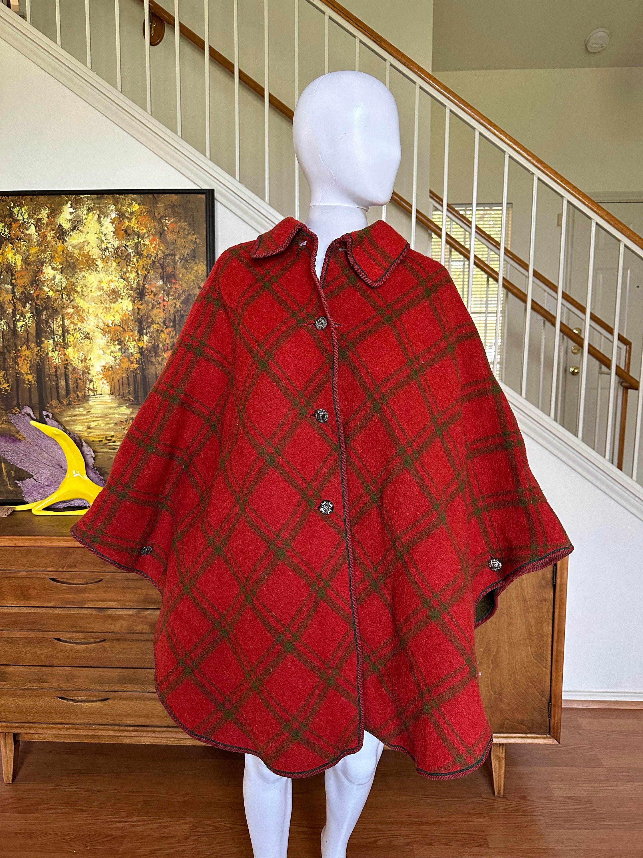 Vintage Wool Cape - Etsy