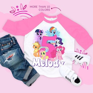 Pony Birthday Girl Shirt, Little Pony Bday Theme Party Shirt, Birthday Girl Family Shirts, Birthday Rainbow T-Shirt, All sizes, Unisex PY01