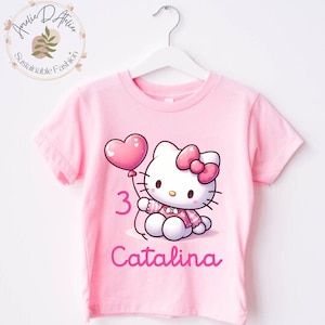 Kawaii Birthday  T Shirt, Kitty Theme Party, Birthday Girl, Family Matching Tee, Birthday Kitty, Gift for Girls ,Unisex Tee, All sizes SNR05