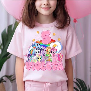 Pony Birthday Girl Shirt, Little Pony Birthday Theme Party Shirt, Birthday Girl Family Shirts, Birthday Rainbow T-Shirt, All sizes PY02