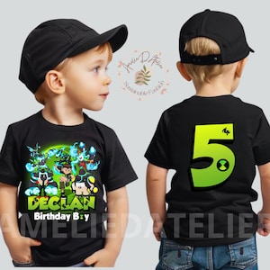 Personalized Birthday Boy Game Shirt, Ben Birthday Theme Party Shirt, Birthday Boy Family Shirts, Birthday Toddler T-Shirt, All sizes BN02