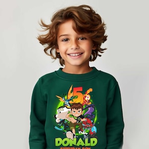 Personalized Birthday Boy Game Sweatshirt, Ben Theme Party, Birthday Boy Family Sweatshirt, Birthday Toddler Sweatshirt, Gift for Boys BN01