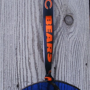 Stained Glass Ornament/Suncatcher GO BEARS...Blue Chicago Bears Suncatcher image 3