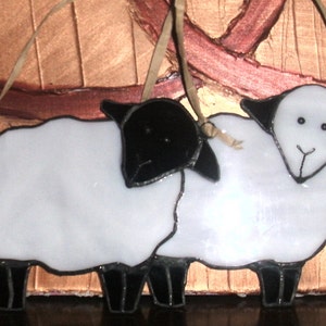 Stained Glass Irish Sheep Suncatcher/Ornament image 1