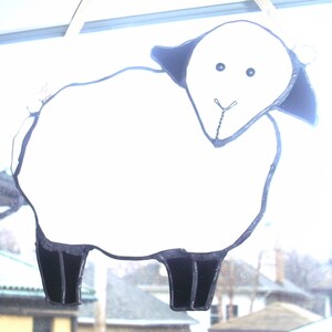 Stained Glass Irish Sheep Suncatcher/Ornament image 3