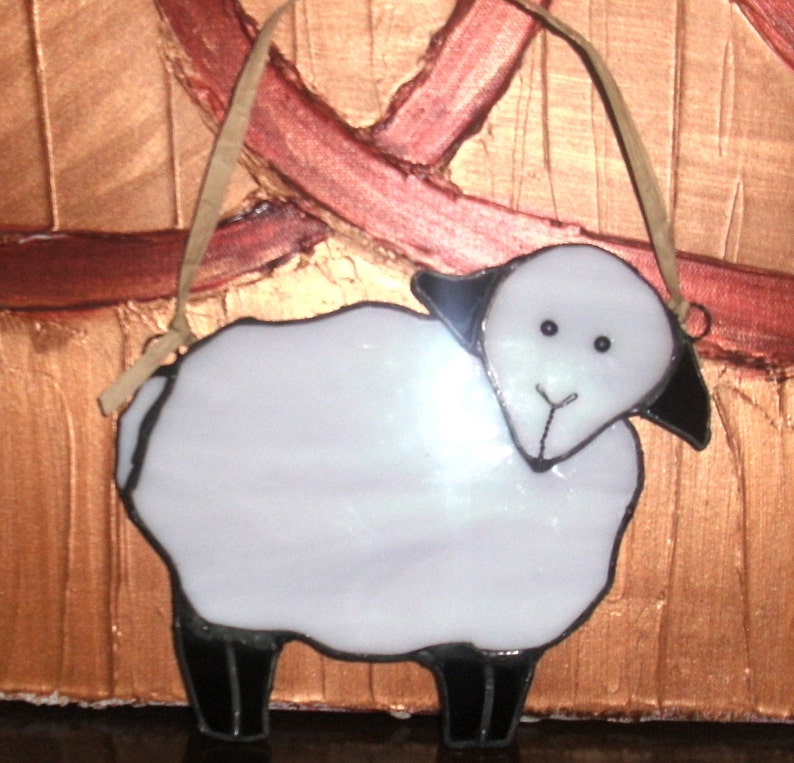 Stained Glass Irish Sheep Suncatcher/Ornament image 5