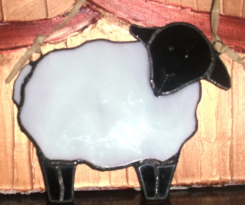 Stained Glass Irish Sheep Suncatcher/Ornament image 4