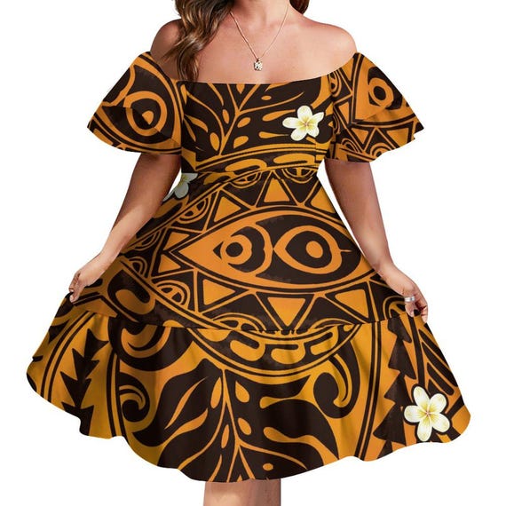 white christmas dresses 1971 Polynesian 204 Sewing Pattern Vintage Muu Muu Dress – Modig main image 0