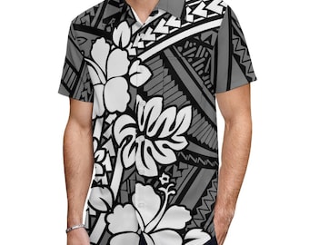 Camisa de manga corta con estampado samoano polinesio
