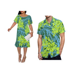 Heißer Verkauf benutzerdefinierte Tonga polynesian Tribal Print Fischschwanz Kleid Frauen Elegante Big Size Ärmel Plissee Samoan Kleid