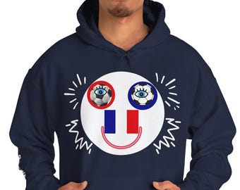 France Soccer Hoodie, French Football Culture Sweatshirt, French Fury Fan Apparel, Unisex Hoodie,  Soccer Fan Streetwear Apparel