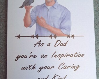 NSFW Dark Humor. Card for dad, boyfriend, friend, husband, uncle, boss. 'As a dad you're an inspiration with your caring and kind ways.
