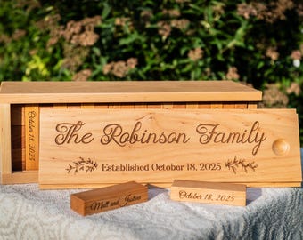 Rustic Wedding Guest Book Alternative: Personalized Wooden Keepsake