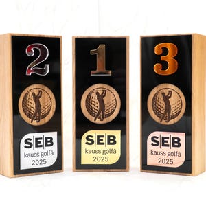 Custom Trophy - Personalized Wooden Award, Engraved Sports Prize, Corporate Tournament Awards.