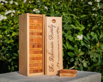 Modern Wedding Guest Book Alternative – Minimalist Personalized Guestbook Keepsake with Custom Names & Date