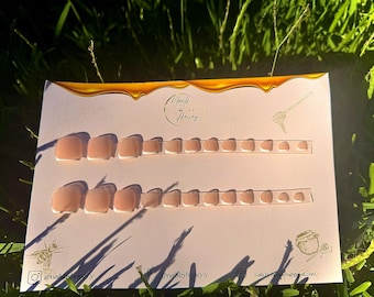 French tip toe press ons | reusable | handmade | high quality| 12 sizes included | application kit included