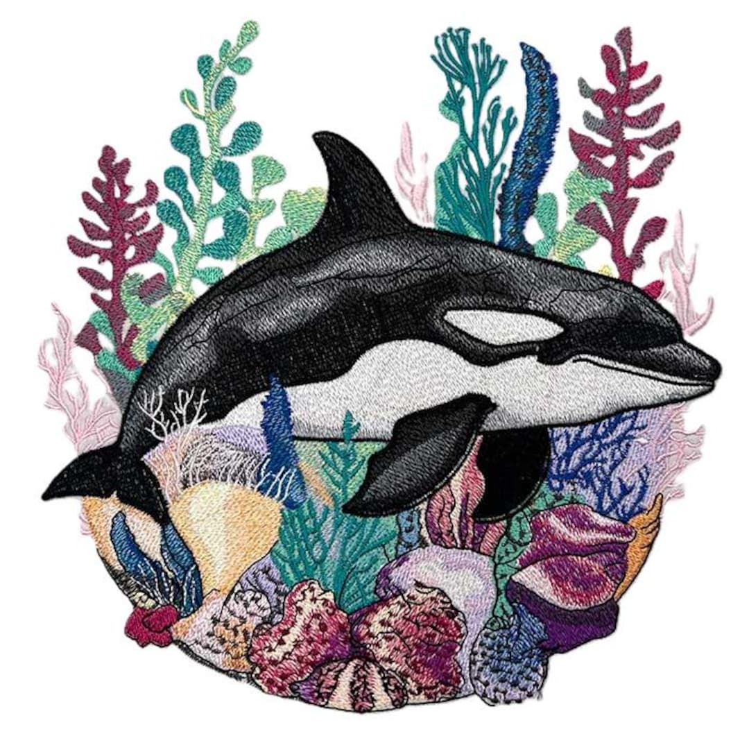 Orca Machine Embroidery Designs Multiple Sizes XS XXL, Killer Whale ...