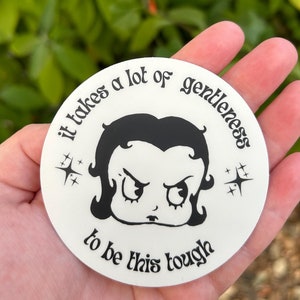 Bonita pegatina de Betty Boop / Calcomanía vintage genial / Arte de dibujos animados retro / Vinilo impermeable / Ideal para portátiles y botellas de agua
