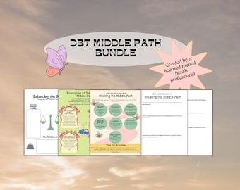 DBT Skills for Teens and Adults Middle Path Handout for Emotion Regulation and Thinking Errors