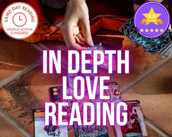 In Depth Love Reading, Same Hour Tarot Love Reading, Same Hour Psychic Insight, Tarot Cards Reading, Psychic Love Reading, Love Tarot