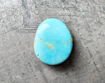 Cabochon turchese Royston: pietra preziosa lucida - 13 x 10,8 mm, (5,8 ct)