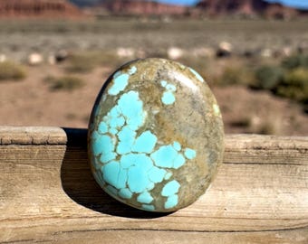 22.5 x 21 mm, (17.45 cts) - Royston Turquoise Cabochon: Natural Polished Gemstone