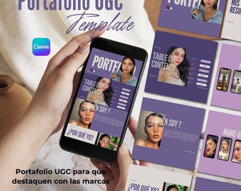 UGC-portfoliosjabloon voor beginners / UGC-portfoliosjabloon op Canva / UGC-mediakit