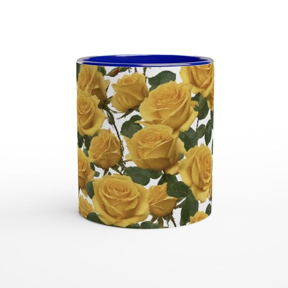 White 11oz Ceramic Mug with Color Inside