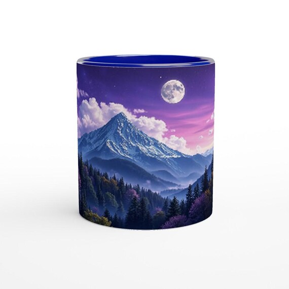 White 11oz Ceramic Mug with Color Inside