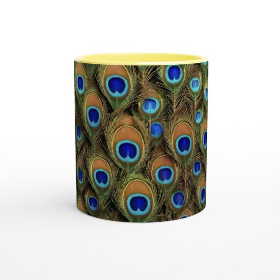 White 11oz Ceramic Mug with Color Inside