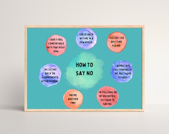 Hoe zeg ik nee: poster voor geestelijke gezondheid