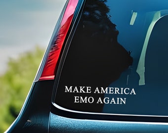 Make America Emo Again Decal | High Quality Emo MAGA Vinyl Laptop Bumper Sticker