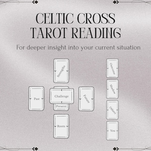 Keltisches Kreuz Tarot Legung - Detaillierte 10 Karten für Einsicht, Führung & Klarheit | Intuitiver Schriftsatz