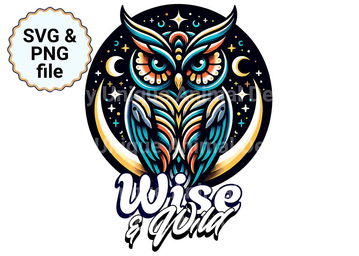 Wise & Wild- Gothic Owl SVG - PNG Digital File