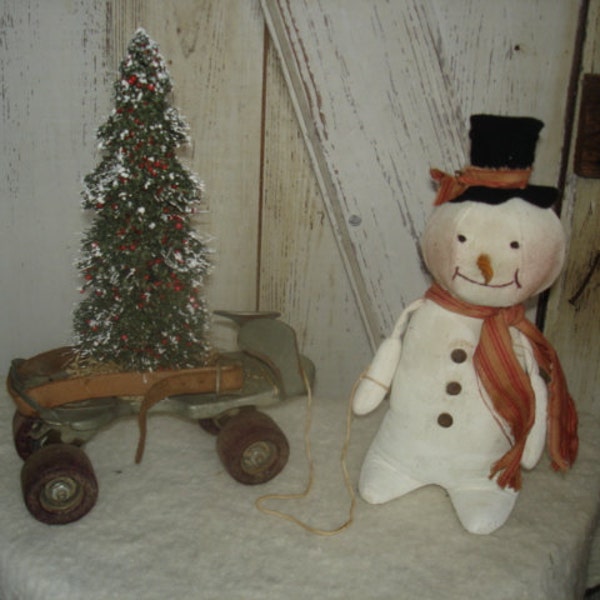 Made to Order Standing Snowman with Roller Skate and Christmas Tree, Snowman,  Roller Skate, Tree, Winter, Christmas, Ofg, Faap, Hafair, Dub