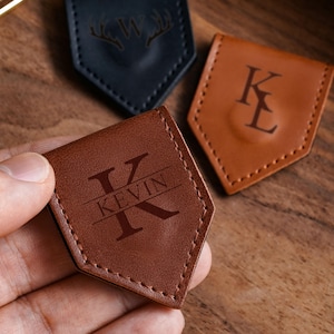 Leather Magnetic Bookmark,Personalized Engraved Leather Magnetic Bookmark,Initials Leather Bookmark,Handmade Reader Gift,Christmas Gift