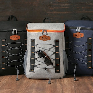Mochila enfriadora de padrinos personalizada, bolsa de cerveza enfriadora aislada, mochila enfriadora personalizada, mochila enfriadora de senderismo, regalo de propuesta de padrinos