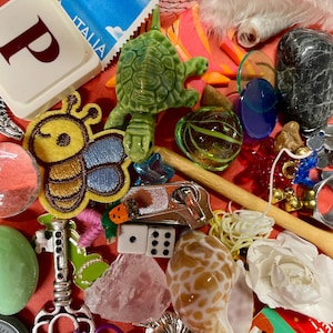 CROW TREASURE BAG, Trinkets & Treasures, Confetti Scoop, Crowcore, Junk Drawer Mix, Fairy Scoop Grab Bag, Goblin Hoard. 3 sizes available.