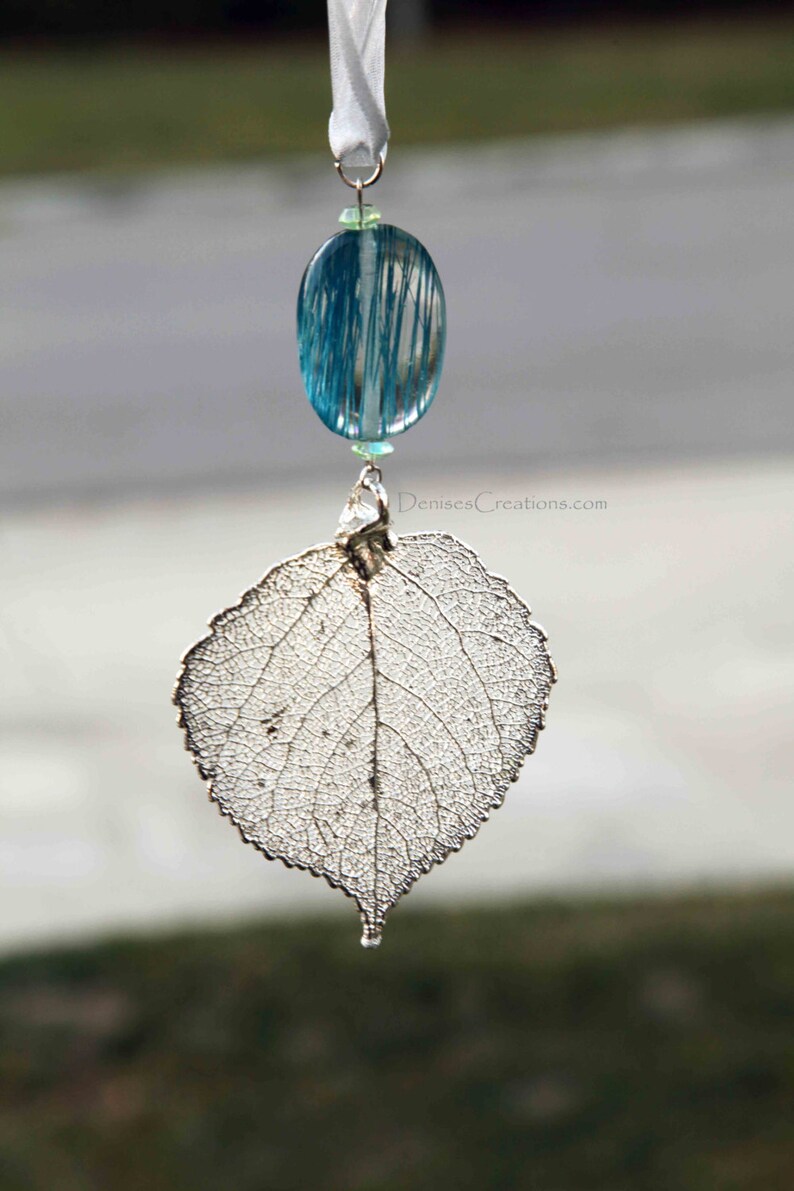 Silver Aspen Electroplated Leaf Christmas Ornament by Denise Etsy