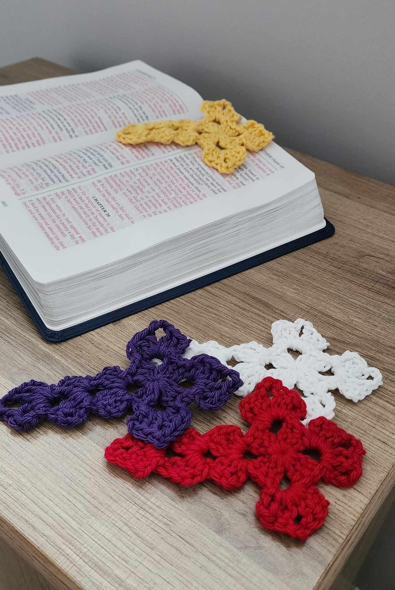 Handmade Crochet Cross Bookmark