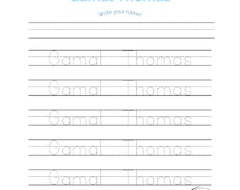 Personalized Name Preschool Letter Worksheets, Preschool Worksheets, Printable Preschool Writing Worksheets, Name Tracing Worksheets