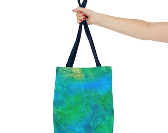 Tote Bag Customized with Abstract Art, Accessories Featuring Original Work by SpaceBetweenEdges, Depths Within V