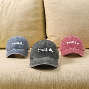 Cappello ricamato Resist, berretto Resist Donald Trump, non obbedire in anticipo, unisciti alla resistenza, fanculo Trump Merch, abbigliamento di protesta antifascista