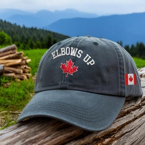 Ellbogen hoch Kanada gestickte Kappe, Ahornblatt Kanada Hut, starke und freie kanadische klassische Kappe, stolze kanadische Männerkappe, Geschenk für Kanadier