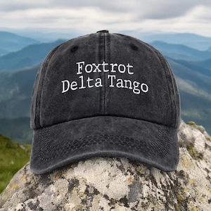 Foxtrot Delta Tango Hat, Embroidered Anti Trump Vintage Baseball Cap, FDT Military Alphabet Anti Trump Hat,Subtle Anti Trump Cap