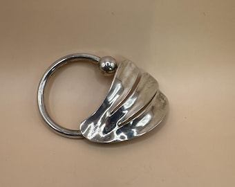 Vintage Mexiko 925 Sterling Silber Modernist Fan Brosche Pin Taxco TH-118