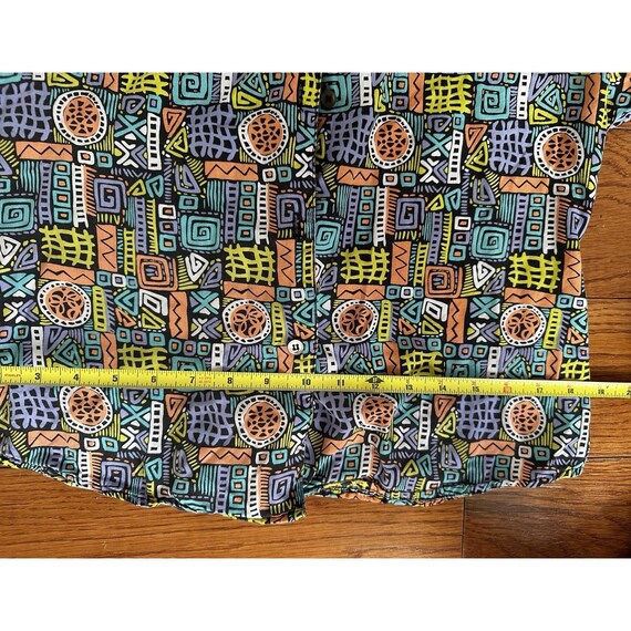 Vintage Esprit Abstract Geometric Print Button Do… - image 6